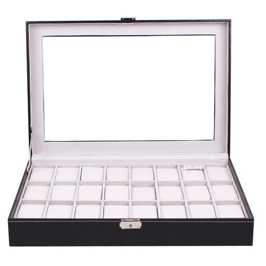Caja Organizadora para Relojes 24 Compartimentos con Tapa de Cristal - Image 4