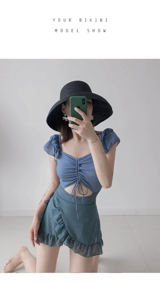 Traje de Baño Enterizo Estilo Falda Ajustado para Mujer - Image 8