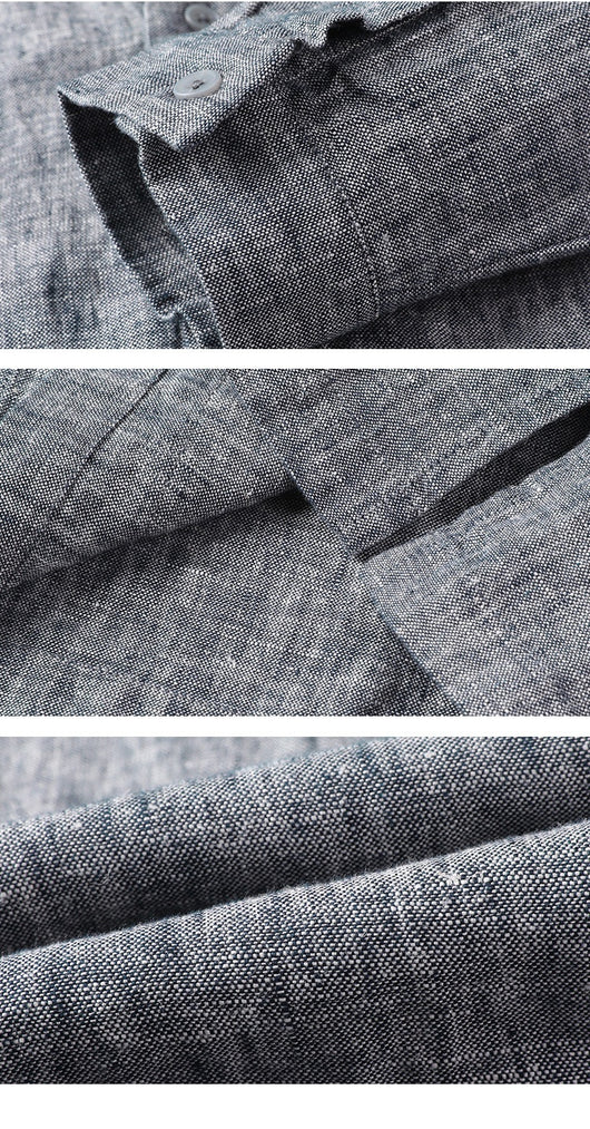 Camisa Casual Manga Larga Escote V para Hombre - Image 18