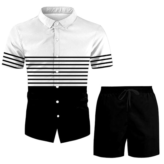Traje Casual Corto Estampado Digital para Hombre - Image 11