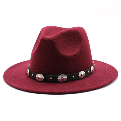 Sombrero de Copa Retro con Cinturón Metálico Unisex - Estilo Jazz Vintage - Image 14