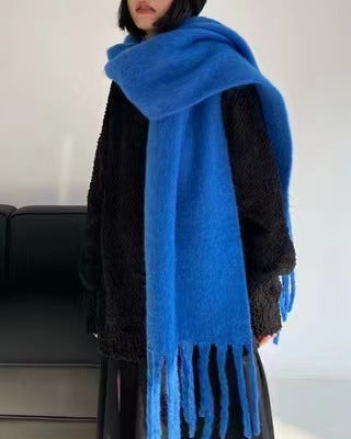 Chal Elegante de Abrigo para Mujer en Colores Sólidos - Image 2
