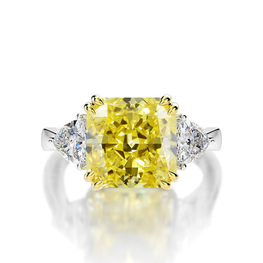 Anillo Flor de Hielo con Aguamarina y Carbono Alto - Image 6