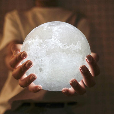 Lámpara Luna Serenidad - Luz Nocturna 3D