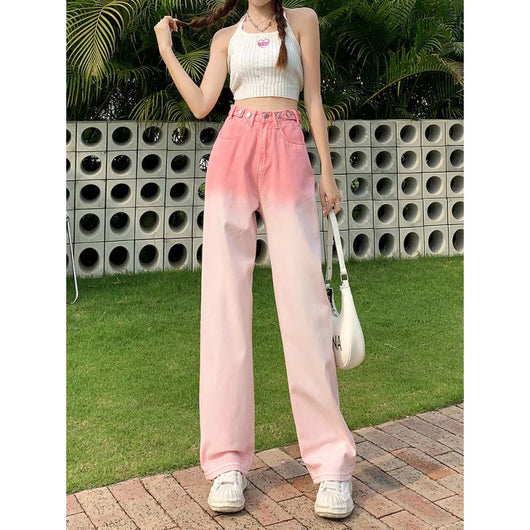 Jeans de Trabajo Gris Vintage con Bolsillos Funcionales para Mujer - Image 13