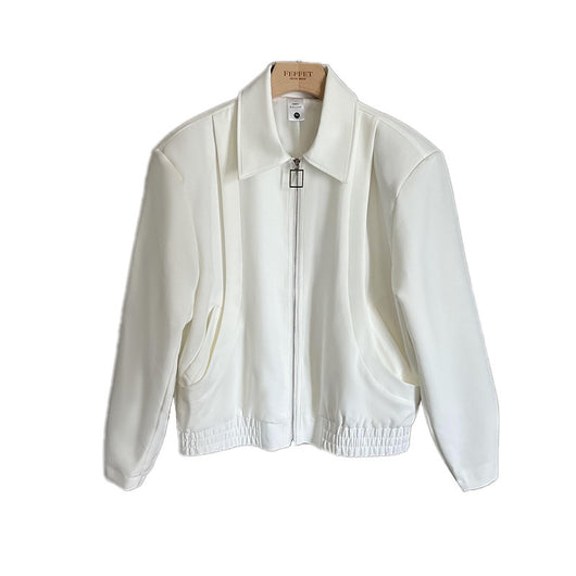 Chaqueta Blanca Minimalista para Hombre - Image 10