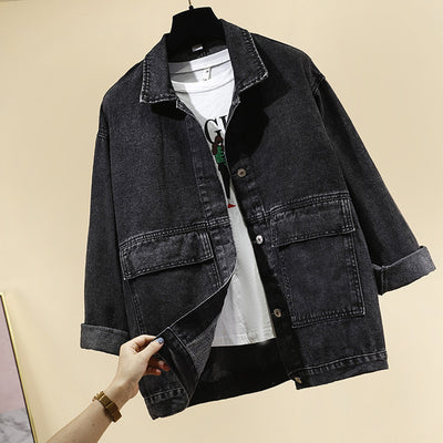 Blusa Holgada Estilo Coreano Boyfriend Retro Harajuku para Estudiantes - Image 8