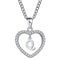 26-letter zircon heart necklace26-letter zircon heart necklace Plateado Q