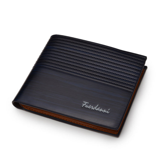 Billetera Horizontal Delgada para Hombre con Diseño Embosado
