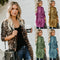Chaqueta Leopardo Escote V Manga Larga con Botones