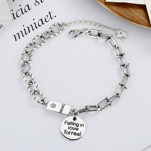 Pulsera de Plata Esterlina con Medallón Alfabeto Herradura - Image 9