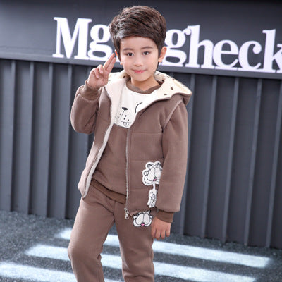Suéter Acolchado de Terciopelo para Niños - Conjunto de 3 Piezas - Image 7