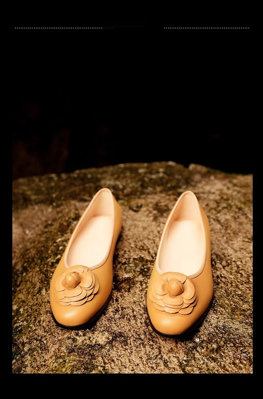 Zapatos de Tacón Bajo Cómodos en Cuero Genuino con Punta Redonda - Image 9