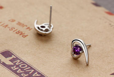 Aretes de Corazón con Zircón - Image 4