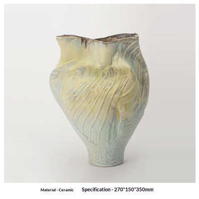 Florero de Cerámica Vintage Wabi-Sabi con Diseño Artesanal Texturizado - Image 10