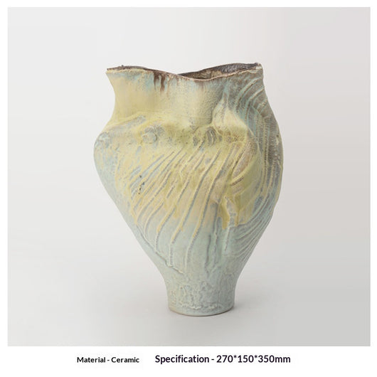 Florero de Cerámica Vintage Wabi-Sabi con Diseño Artesanal Texturizado - Image 10