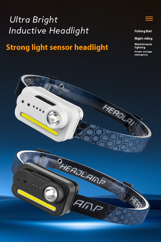 Linterna LED Frontal con Sensor de Luz y Carga Recargable - Image 10