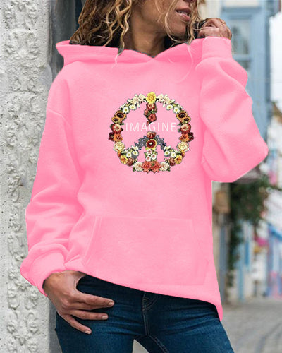 Sudadera con Capucha y Cordón Ajustable de Manga Larga para Mujer - Image 15