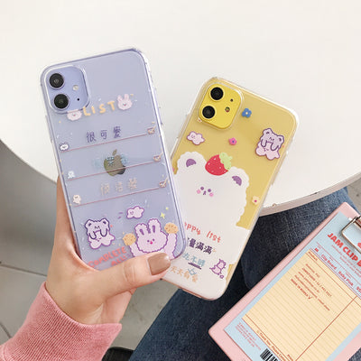 Funda Suave Transparente de Conejito