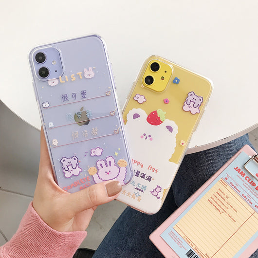 Funda Suave Transparente de Conejito