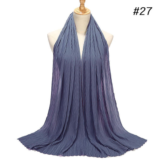 Hijab Chiffón Plisado con Efecto Perla - Capa Versátil - Image 27