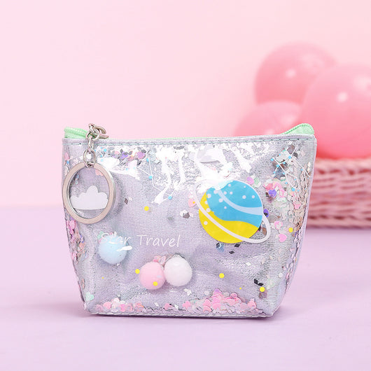 Bolsa de Maquillaje con Efecto Arenilla y Monedero Integrado - Image 8