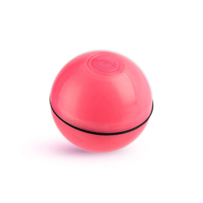 Pink plastic interactive pet toy ball with a power button and 'CLOSE'/'OPEN' markings for cats. - Image 16