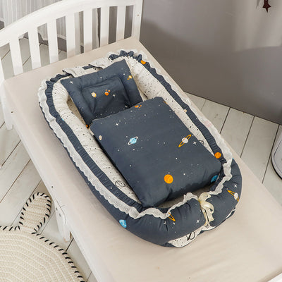 Cuna Portátil Desmontable y Lavable para Bebé con Edredón - Image 22