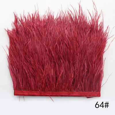 Cinturón Tejido de Color Sólido con Encaje de Plumas de Avestruz - Image 12
