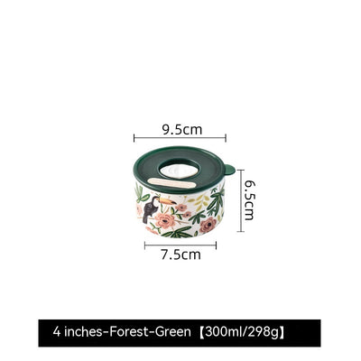 Recipiente Cerámico Portátil con Tapa para Microondas - Fiambrera Hermética Refrigerador - Image 11