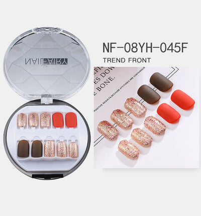Uñas Postizas Coreanas Removibles Waterproof - Set 30 Piezas Manicura Instantánea - Image 52