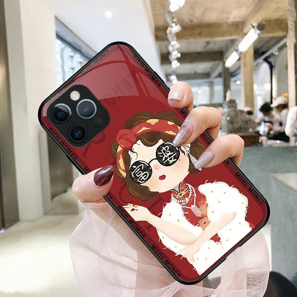 Funda de Vidrio Templado con Diseño Pintado para Smartphone