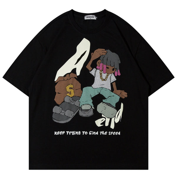 Playera Estampada con Diseño de Caricaturas para Hombre
