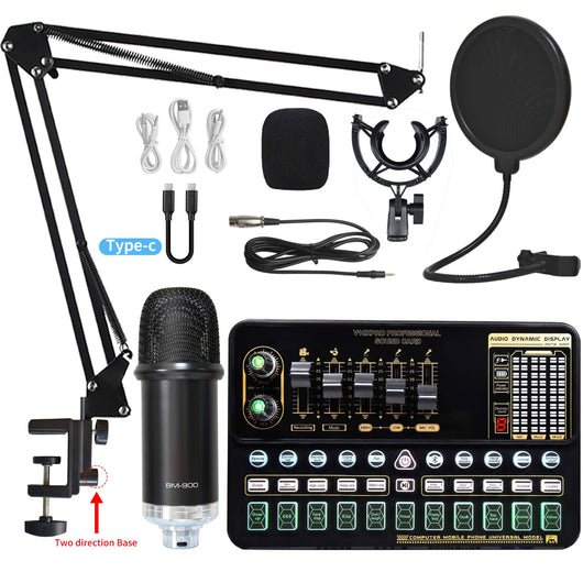 Kit de Tarjeta de Sonido para Transmisión en Vivo con Micrófono Condensador - Image 21