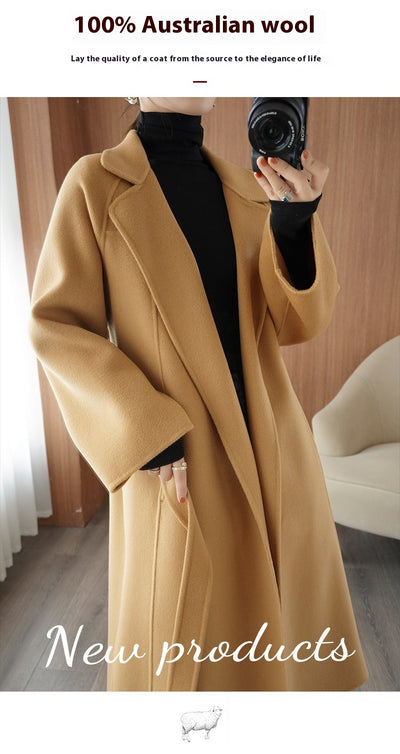 Abrigo Reversible de Cachemira para Mujer - Largo Suelto Oversize - Image 12