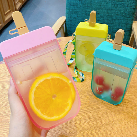 Vaso Infantil de Verano con Popote Portátil
