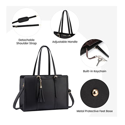 Bolsa de Cuero para Laptop - Maletín Profesional para Mujer - Image 20
