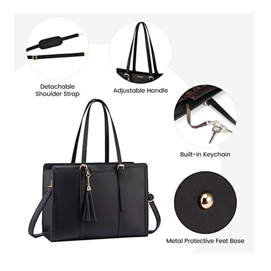 Bolsa de Cuero para Laptop - Maletín Profesional para Mujer - Image 20