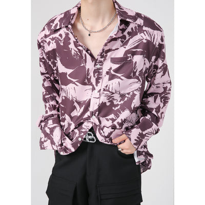 Camisa Estilo Coreano con Hombreras y Estampado Gráfico Moderno - Image 10