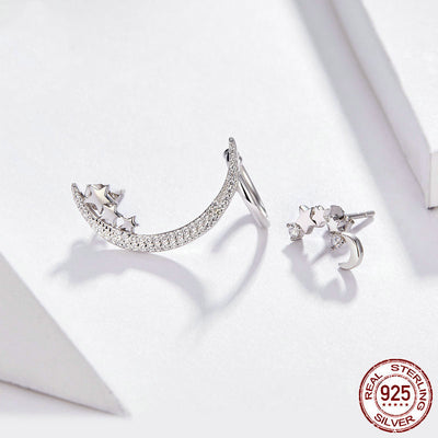 Aretes de Plata Esterlina con Circonia y Baño de Platino - Image 5