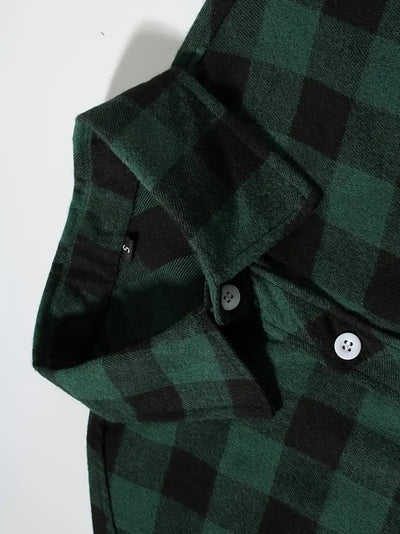 Camisa Cuadriculada Holgada de Polar para Hombre - Image 28