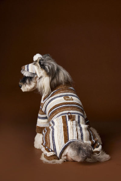 Gorro de Pelota Esponjosa a Rayas para Mascotas - Image 14