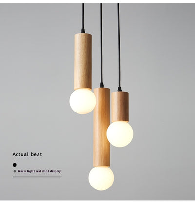 Lámpara Colgante de Madera para Restaurante - Diseño Moderno Minimalista - Image 19