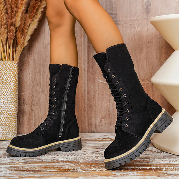 Botas Martin Altas para Mujer con Suela Gruesa Reforzada