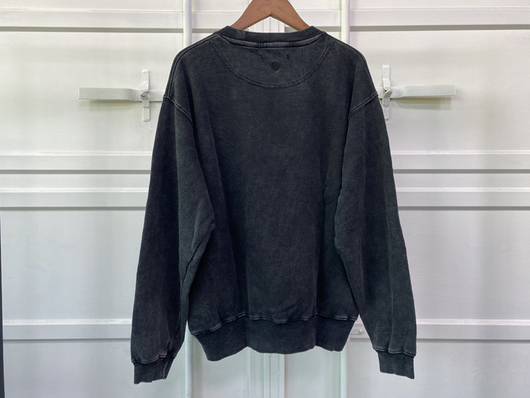 Suéter de Algodón para Mujer con Letras PARIS Cuello Redondo en Negro y Gris - Image 21