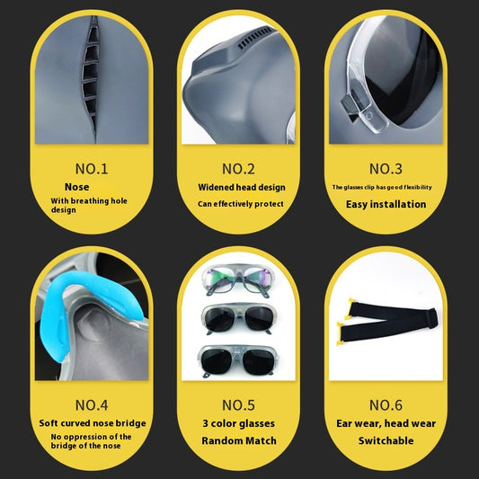 Máscara de Soldadura Abatible con Protección Radiante para Soldadura de Argón - Image 2