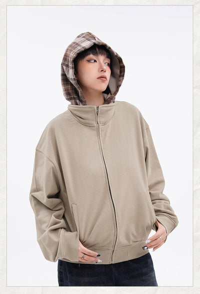 Sudadera con Capucha de Franela a Cuadros para Mujer - Image 12
