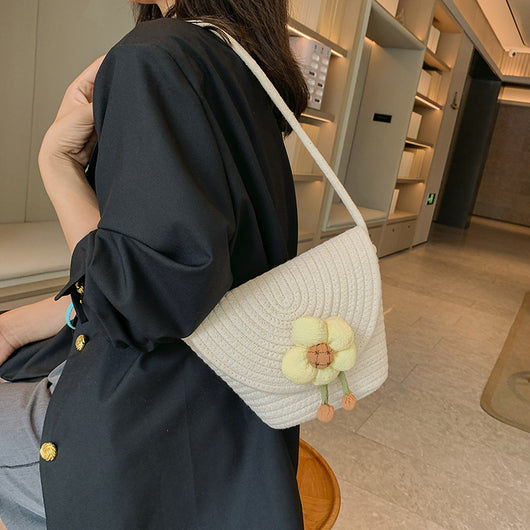 Bolsa de Paja con Flores para Mujer - Estilo Verano - Image 12
