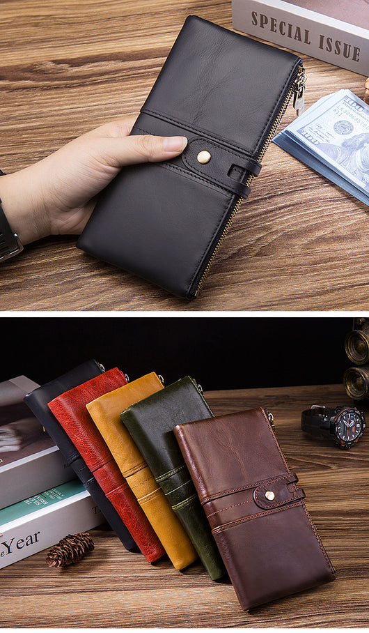 Cartera Larga de Cuero para Hombre con Múltiples Compartimentos Estilo Business - Image 15