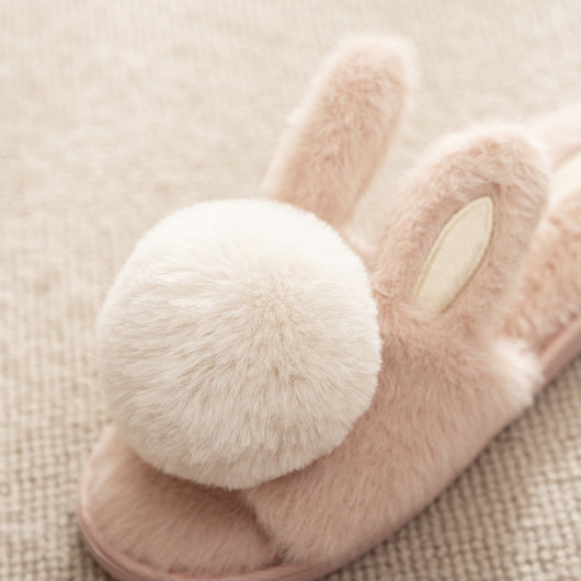 Pantuflas Cálidas de Conejo con Suela Gruesa y Forro Polar - Zapatos de Interior Acogedores - Image 5